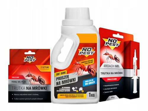 ŚRODEK PREPARAT PROSZEK TRUTKA ŻEL NA MRÓWKI FARAONA GNIAZDA MRÓWEK ZESTAW na Arena.pl
