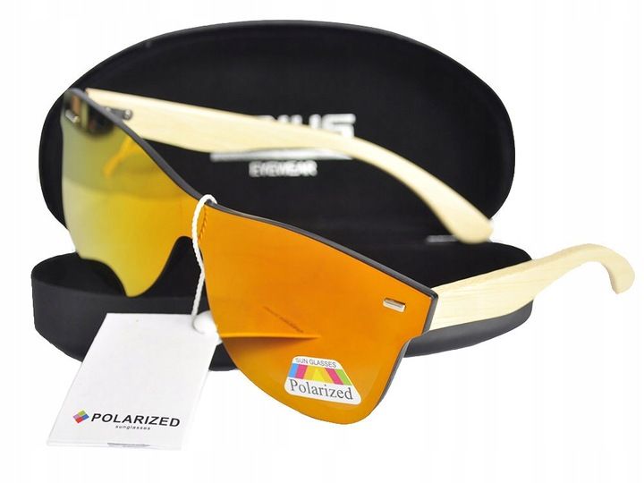 OKULARY DREWNIANE POLARYZACYJNE LUSTRZANKI ETUI zdjęcie 10