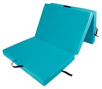 Materac gimnastyczny składany trzyczęściowy UNDERFIT 210 x 100 x 10 cm turkusowy
