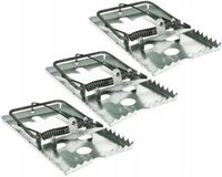 SILNA METALOWA KLASYCZNA PUŁAPKA ŁAPKA NA MYSZY SZCZURY SKUTECZNA (3