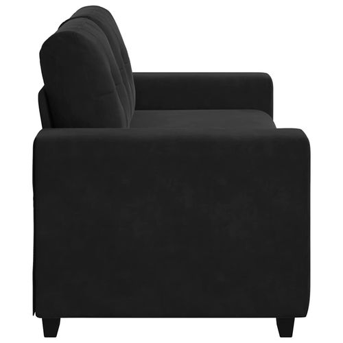 Sofa dwuosobowa czarna 140 cm aksamitna na Arena.pl