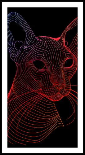 Plakat 50x100cm Cyfrowa Kocica na Arena.pl