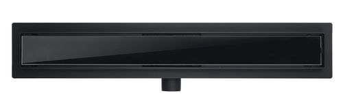 BASIC Black Glass Maskownica do odpływu ze szklanym panelem czarnym, 60 cm na Arena.pl
