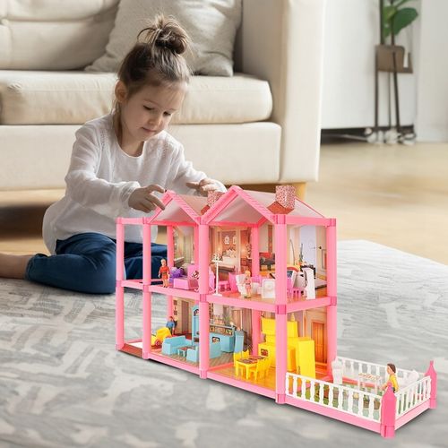 DOMEK DLA LALEK WILLA RÓZOWA MEBLE LALKI LALECZKI TARAS SAMOCHÓD DO ZABAWY na Arena.pl