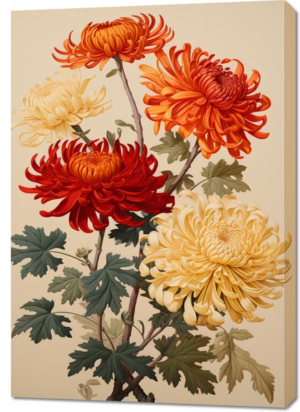 Obraz 70x100cm Tańczące Chryzantemy zdjęcie 1