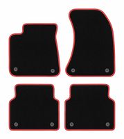 Dywaniki welurowe CARLUX-RED do Audi A8 D4 2009-2017, czarne