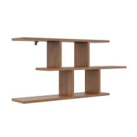 Półka wisząca, asymetryczne przegrody, 100x18x45, orzech, mat | TYLETEGOTU