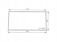 szyba tylna ciągnika C-330 C-360 MF 255 kabina Koźmin
