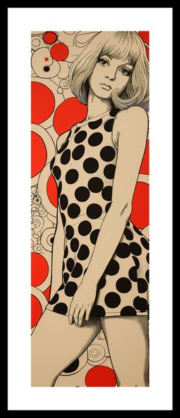 Plakat 30,5x91,5cm Czerwone Kropki zdjęcie 3