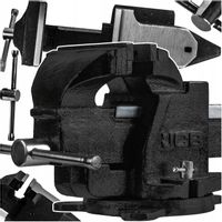 IMADŁO STOŁOWE ŚLUSARSKIE STALOWE Z KOWADŁEM 125MM DWUSZCZĘKOWE