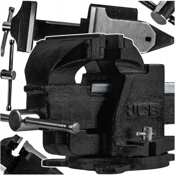 IMADŁO STOŁOWE ŚLUSARSKIE STALOWE Z KOWADŁEM 125MM DWUSZCZĘKOWE zdjęcie 1