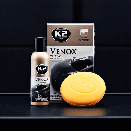 Środek Do Usuwania Rys Z Lakieru Samochodu Płyn Pasta Mleczko Aplikator K2 na Arena.pl