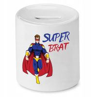 Skarbonka Dla Brata Super Brat Prezent Z Nadrukiem Ze Zdjęciem