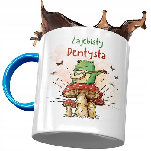 Kubek Błękitny Dla Dentysty Żajebisty Dentysta Z Nadrukiem Ze Zdjęciem na Arena.pl