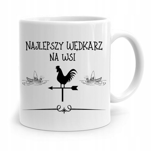 Kubek Prezent Wędkarza Najlepszy Wędkarz Na Wsi Z Nadrukiem Ze Zdjęciem zdjęcie 1