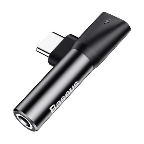 Adapter Audio Baseus USB-C do Mini Jack 3.5mm + USB-C (czarny) na Arena.pl