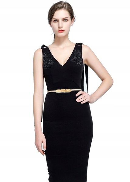 Pancerka Damski Pasek Listki Sprężyna Snake Metal zdjęcie 8