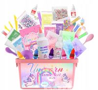 DUŻY ZESTAW DO ROBIENIA SLIME UNICORN GALAXY DLA DZIECI PREZENT GLITTER