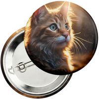 Przypinka z agrafką 59mm - ZWIERZĘTA KOT KOTEK SŁODKI