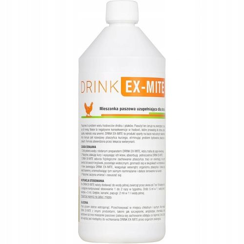 Preparat na ptaszyńca kurzego do wody pitnej DRINK EX-MITE 1 litr na Arena.pl