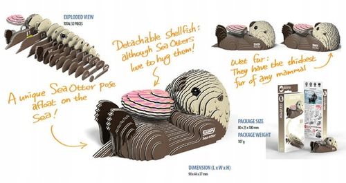 Wydra Eugy. Eko Układanka Puzzle 3D. na Arena.pl