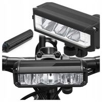 LAMPA ROWEROWA LED PRZEDNIA PRZÓD NA KIEROWNICĘ AKUMULATOR USB 900lm