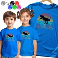 KOSZULKA DZIECIĘCA - DZIEŃ KROPKI KROPKOWY DINOZAUR DINO Z KROPEK - 110 XS