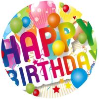 Opłatek na tort Urodziny 18 30 40 50 60 Happy Birthday Okazjonalny Tekst