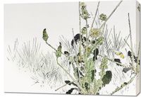 Obraz 100x70cm Wild Dandelions, Seitei Japoński Vintage
