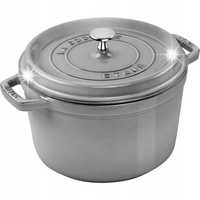 Staub La Cocotte Garnek żeliwny okrągły wysoki 4.8 ltr, grafitowy