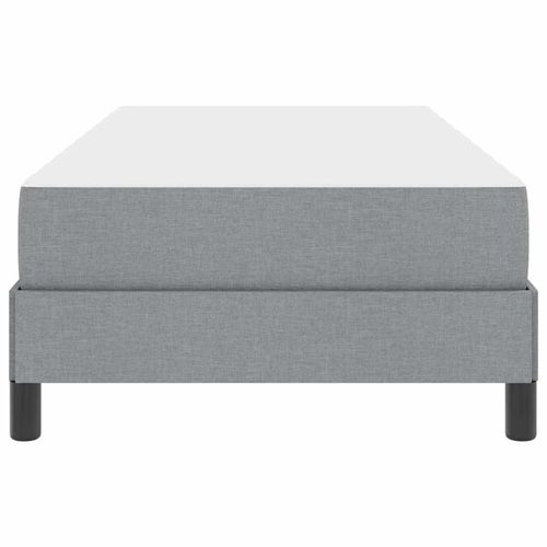 Łóżko sprężynowe z materacem Jasnoszary 90 x 200 cm tkanina na Arena.pl