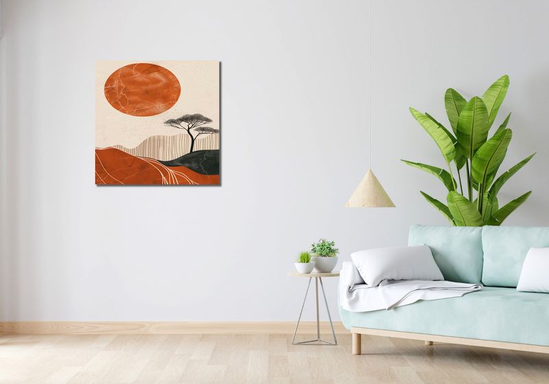 Obraz 70x70cm Cieniutki Burger zdjęcie 2