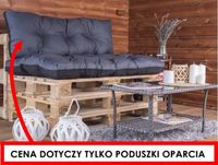 2 x Poduszka na palety do Ogrodu 120 cm x 40 cm EKO grafit ZESTAW 2 sztuk