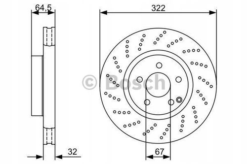 TARCZA HAM PRZOD 322X32 V BOSCH na Arena.pl