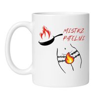 KUBEK "MISTRZ PATELNI" Wzór - Klasyczny Biały 330 ml