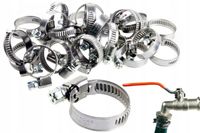 100x Opaska Ślimakowa Nierdzewna Obejma Zaciskowa Metalowa 16-27mm Zestaw