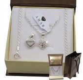 SREBRNY PEŁNY ŁAŃCUSZEK DAMSKI KORDEL SERCE PR. 925 + GRAWER GRATIS