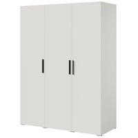 Szafa uchylna Napoli 3D 150 Biała (czarny uchwyt)