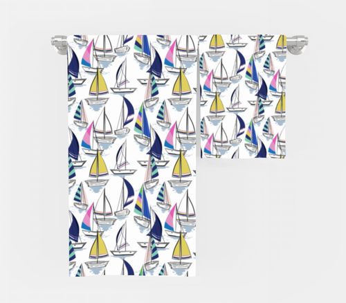 RĘCZNIK Łódki z twoim dowolnym tekstem 130x75cm 043F na Arena.pl