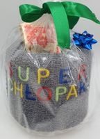 Ręcznik  z haftem "Super Chłopak" + słodycze