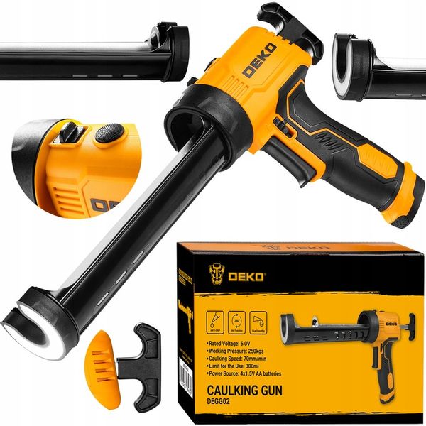 WYCISKACZ PISTOLET DO SILIKONU KLEJU MAS AUTOMATYCZNY AKUMULATOROWY DEKO zdjęcie 1