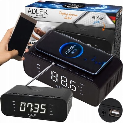 RADIOBUDZIK Z ŁADOWARKA INDUKCYJNA BLUETOOTH na Arena.pl