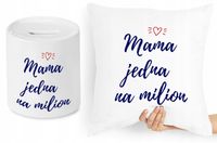 Dla Mamy Zestaw Poduszka + Skarbonka Prezent Z Nadrukiem Ze Zdjęciem