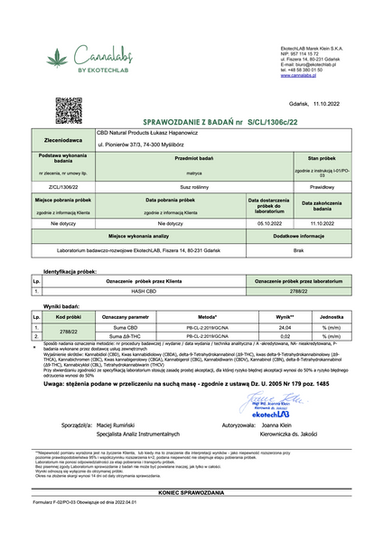 Susz konopny CBD Hash Afghan 100 g zdjęcie 6