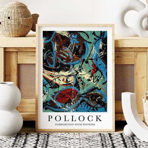 Plakat cyfrowy do wydruku pollock abstrakcja na Arena.pl