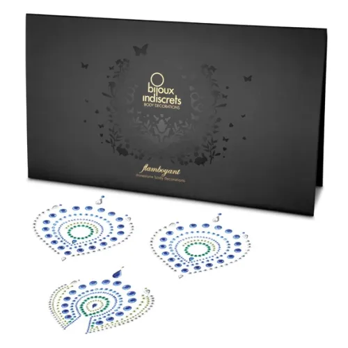 bijoux indiscrets flamboyant blue & green - kryształki dekoracyjne do ciała na Arena.pl