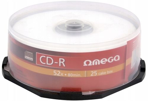 Płyta CD-R jednokr zapis 700 MB cake box 25szt x8 na Arena.pl