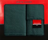 Komplet ręczników Pierre Cardin w pudełku 3 sztuki ciemnozielone