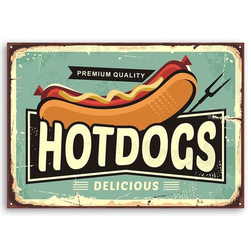 Deco Panel, Retro - hot dogs 60x40 na Arena.pl