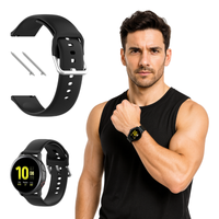 Pasek do Garmin Vivomove Vivoactive 3 Forerunner Venu silikon czarny opaska